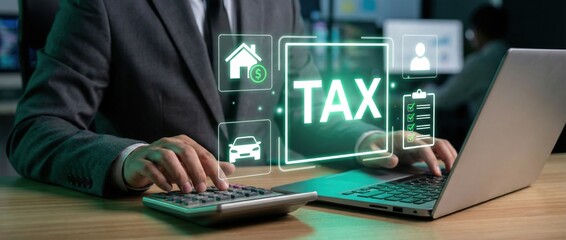 Fototapeta premium Tax preparation and planning strategies for business professionals office environment digital content professional setting modern viewpoint financial management insights