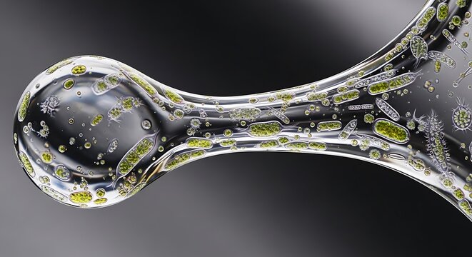 Microscopic view of amoeba organism.