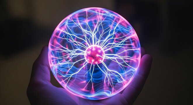 Plasma Globe Electric Science Experiment.