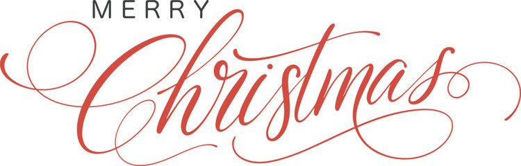 Merry christmas calligraphy, typography text © Saumitra