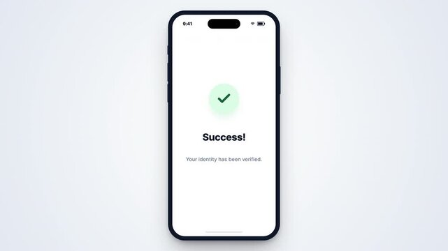 Modern 4K Smartphone Animation for Two-Factor Authentication (2FA) Identity Verification Process