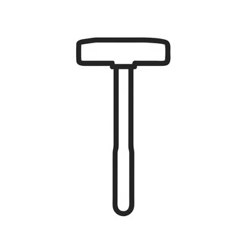 Hammer Icon Straight Handle Consistent Stroke Tool Hardware Construction Carpentry Symbol
