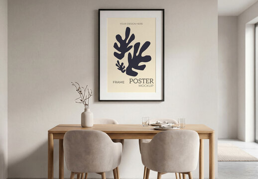 Frame Mockup in Dining Room