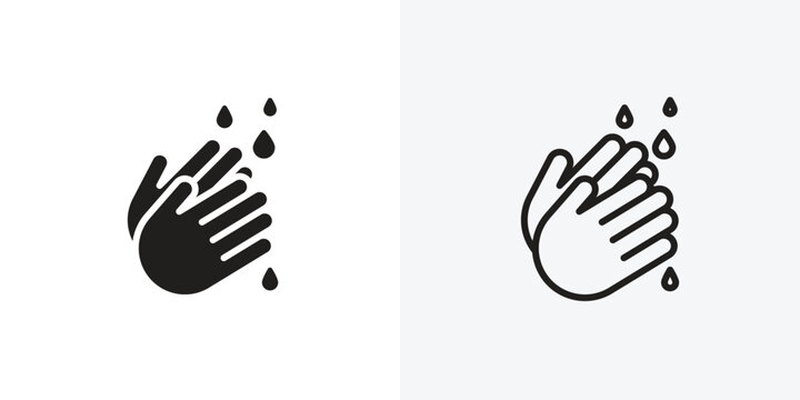 Wash your hands vectors icons pack for apps and Ui Ux desigs
