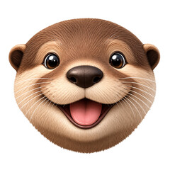Fototapeta premium A cute brown teddy bear cub character designed as a furry toy mascot with a funny smile in a vector art cartoon illustration style