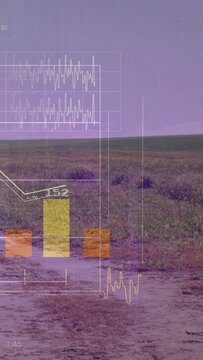 Vertical video: Triangular marker appearing, HUD sliding over plain, bars updating to monitor track