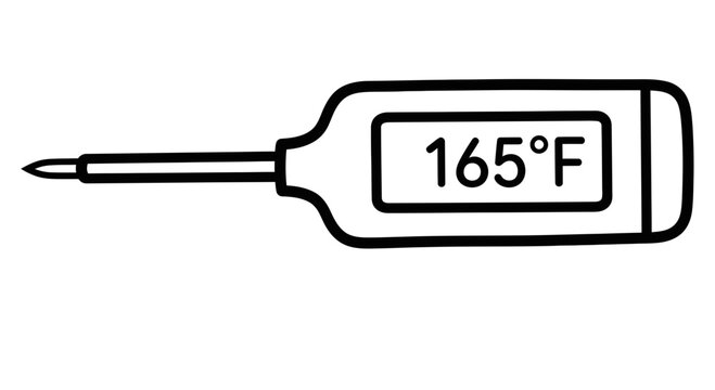 Digital thermometer with temperature display.