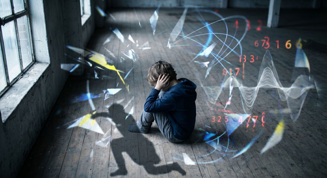Kind in Reiz&uuml;berflutung als Konzept f&uuml;r Stress und mentale Gesundheit
