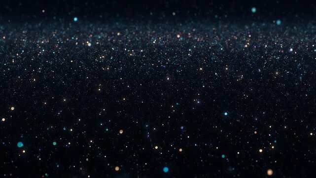 Tiny light particles drifting in space, smooth motion 