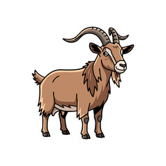 Fototapeta premium Goat vector on a white background