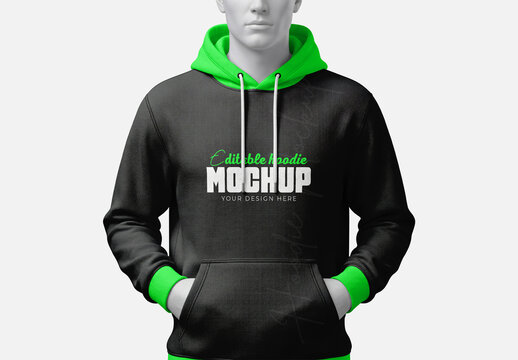 Editable Hoodie Mockup on Mannequin