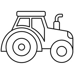 Obraz premium tractor vector icon