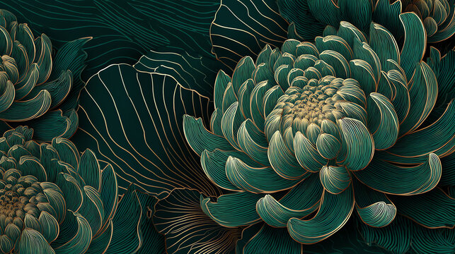 Elegant Green Floral Pattern