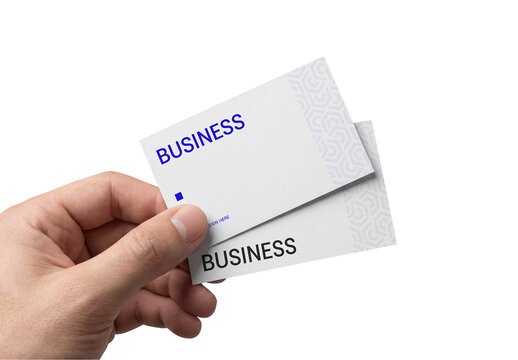 Hand Holding Business Card Mockup