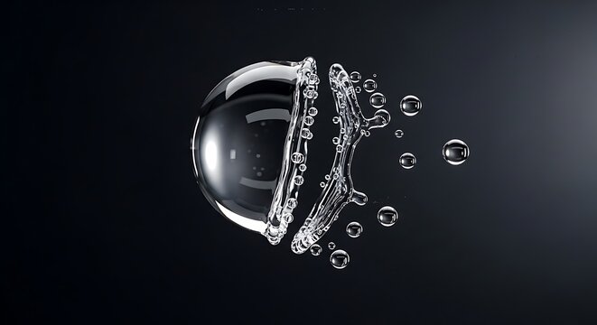 Sparkling clear glass perfume bottle fragments.