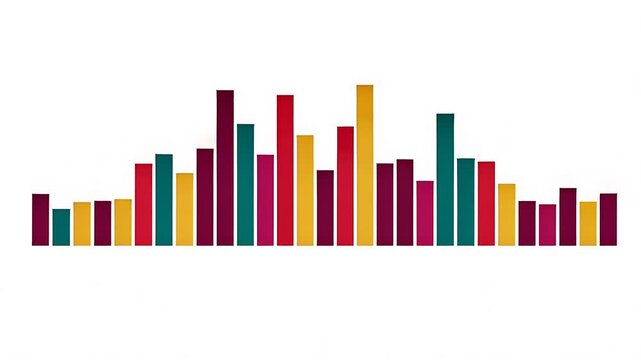 Colorful Bar Chart | Abstract Data Visualization & Sound Wave Graphic