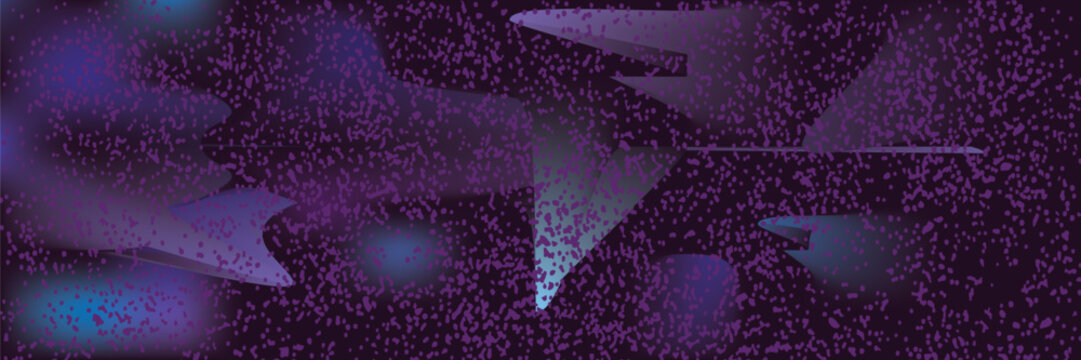 Vector cosmic watercolor illustration. Colorful space background with stars