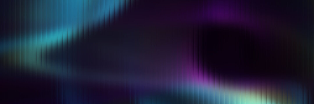 Neon purple and teal wave motion background with vertical scanlines.