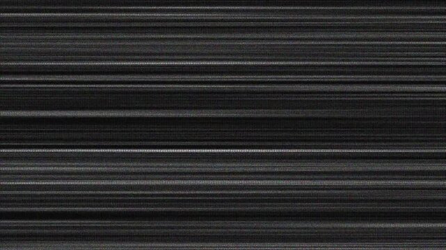 Analog static noise texture overlay with horizontal stripe offset,  old crt monitor bad tv signals vcr and vhs damaged. 4K video.