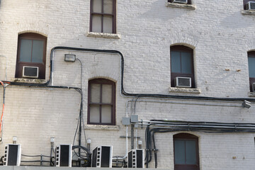 Obraz premium air conditioner and windows on the rear of Royal Alexandra Theatre (located at 260 King St W), Toronto