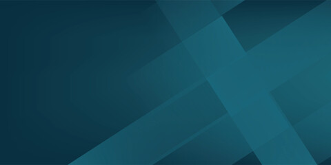 Fototapeta premium Abstract overlap dark green turquoise geometric gradient square design layers background with shadow and shapes