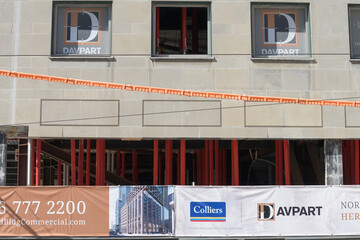 Naklejka premium exterior with signs of The United Bldg Condos located at 481 University Av, Toronto