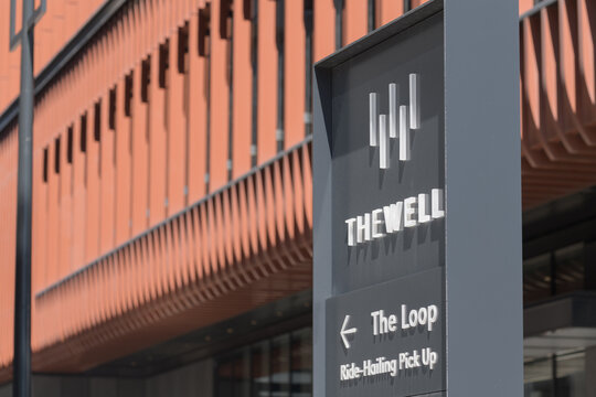 exterior building detail of The Well, a mixed use complex at 486 Front St W, Toronto - entrance to The Loop