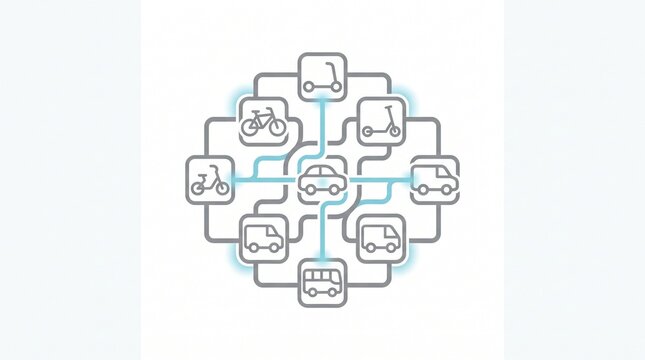 A flowchart of various transportation modes.