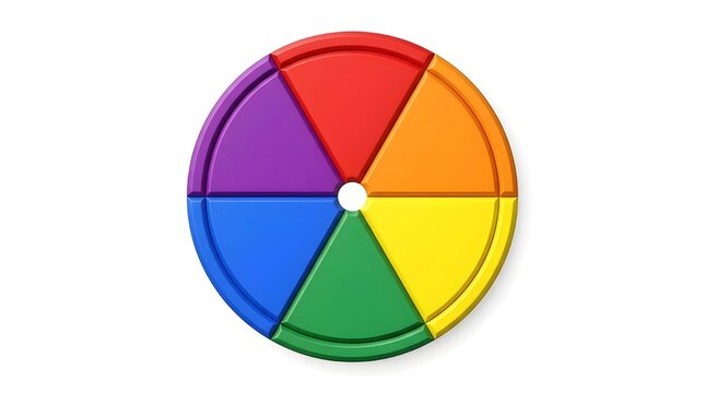 Rainbow color wheel palette
