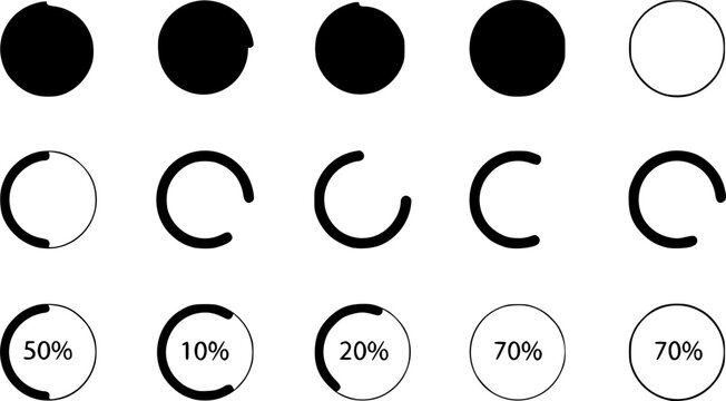 Loading circles set. Load vector icon.