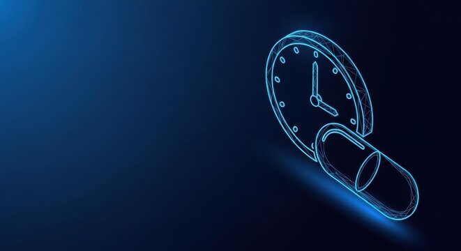 Digital Clock Icon Symbolizing Time Security and Protection