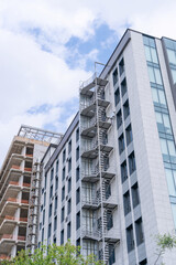 Fototapeta premium A new residential complex consisting of apartments or condominiums in Tashkent, Uzbekistan. Concept: residential living in multi-apartment buildings
