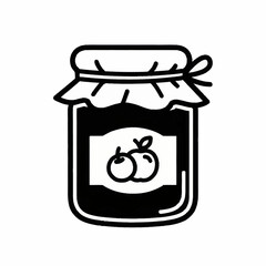 Blackberry jam in glass jar. © mbak