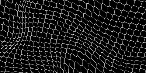 Fishing or soccer net. Repeated hexagon pattern. Black wired mesh texture isolated on white background. © Haikal