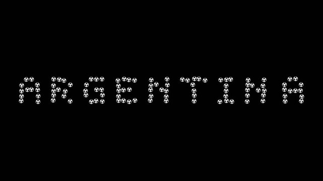 Argentina Country Name Text Display.