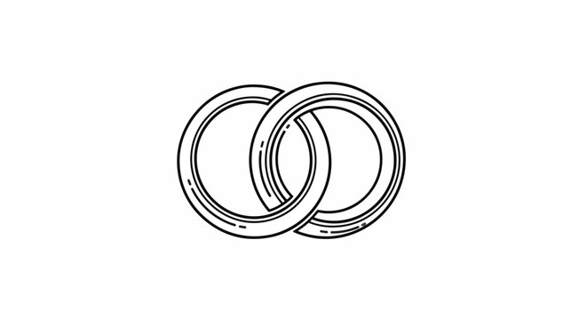 Interlocking Rings Connection Unity Symbol Embrace Abstract Icon.
