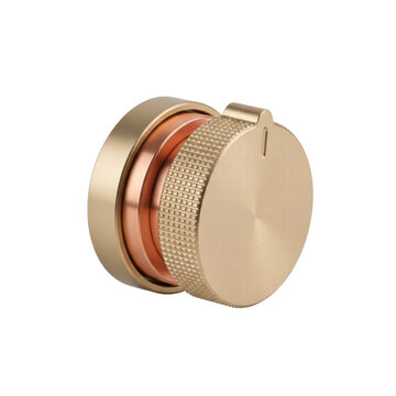 Metal knob with textured grip