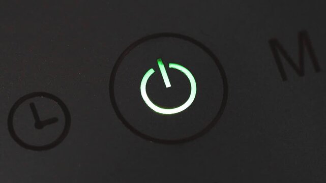 flashing power icon on an electrical appliance