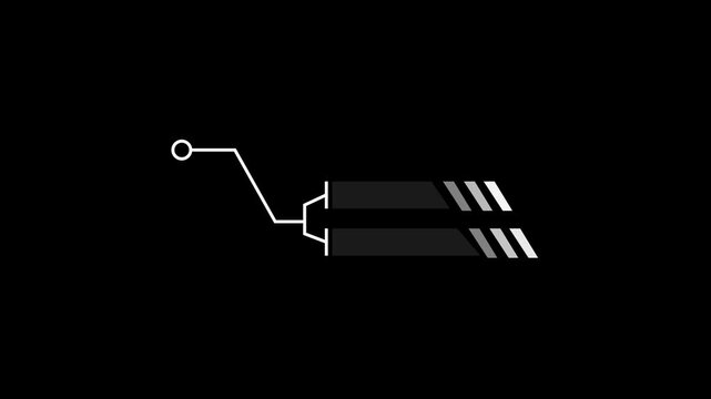 Interface graphic callout white elements. Dual white interface graphic callout on black. Professional interface graphic callout for data comparison and digital system design.