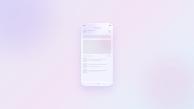 Mobile App Light Skeleton Loading Screen UI Animation Loop