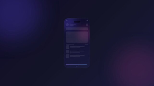 Mobile App Dark Skeleton Loading Screen UI Animation Loop