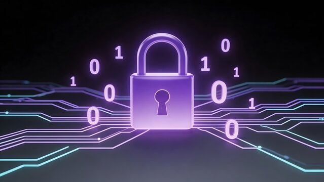 Digital padlock on circuit board