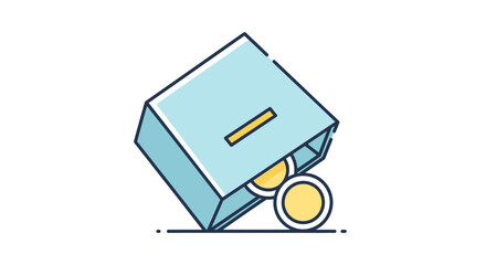 Piggy bank with gold coins. © Satria