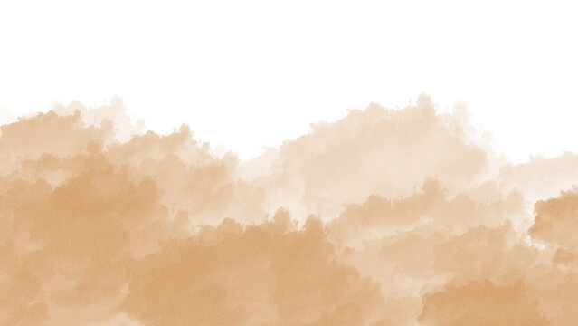 Dust cloud with sepia tone on transparent background high-quality professional detailed modern