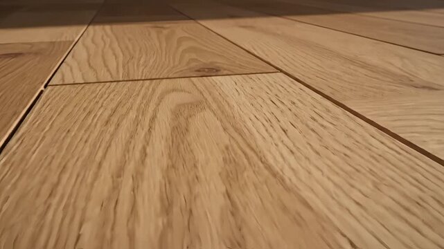 Closeup View of Natural Wood Flooring Texture and Grain Pattern.