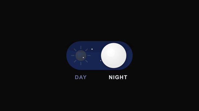 Animated Day and Night Toggle Switch with Modern Design and Smooth Transition