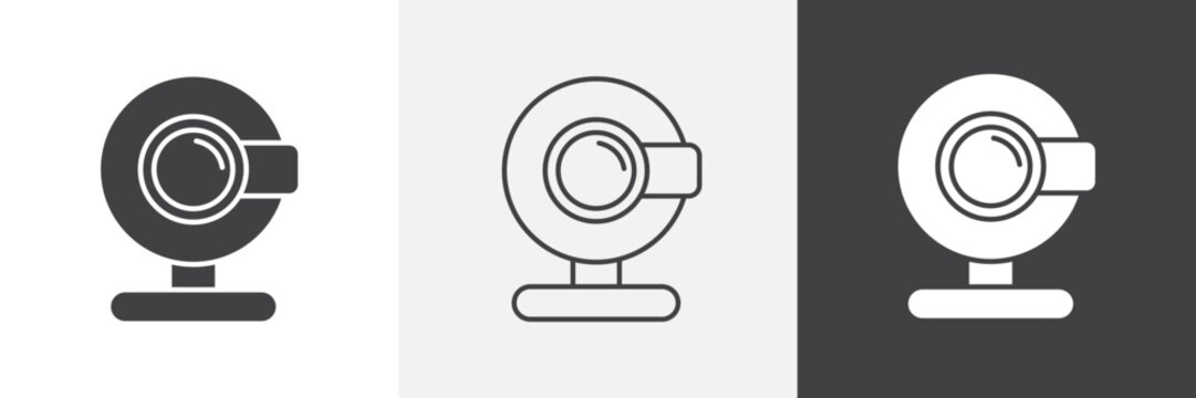 Webcam icon element for design projects and web designs