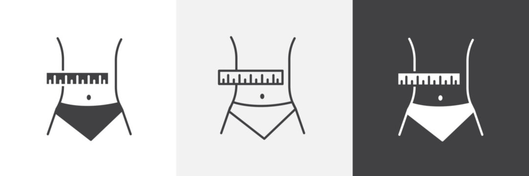 Weight loss icon element for design projects and web designs