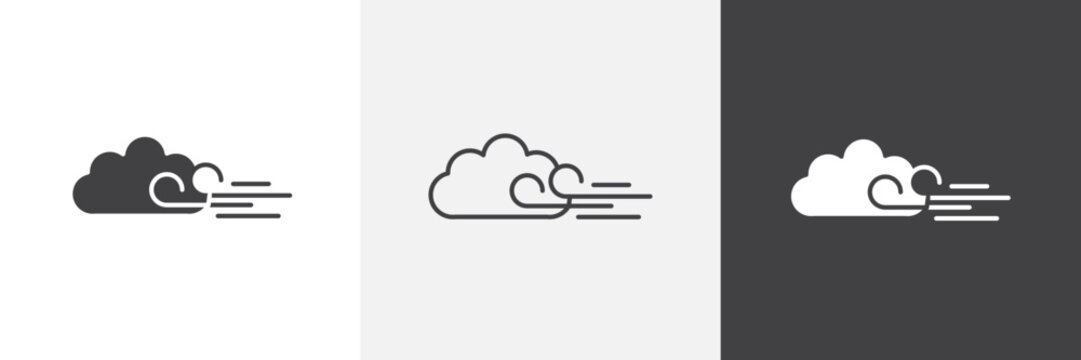 Wind clouds icon element for design projects and web designs