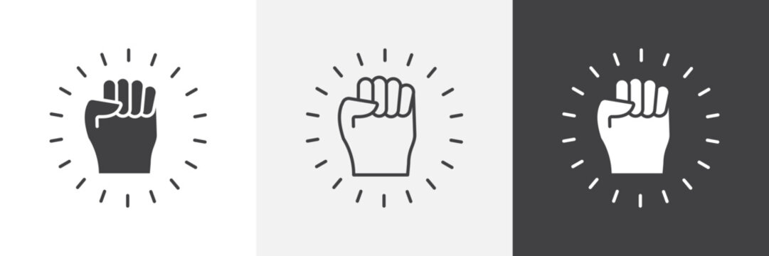 Will power icon element for design projects and web designs